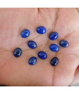 8x10 mm Oval Lapis Lazuli Cabochon Loose Gemstone Wholesale Lot 100 pcs - £47.41 GBP