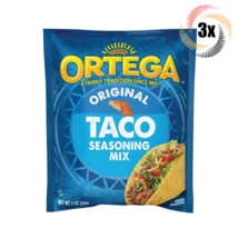 3x Packs Ortega Original Taco Fat Free Seasoning Mix | 1oz | Fast Shipping - £10.81 GBP