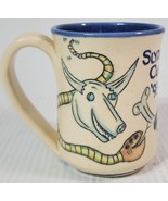 Davila Brodsky Pottery Santa Fe NM 1993 Slyder Cup 14 Oz Handled Mug Cup GC - $69.00
