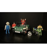 Playmobile Lot Vtg Jeep People Motorcycle 1974 1981 - $25.73