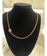 FOSSIL Brand Iconic Keyhole Lock Infinity Link Chain 28&quot; Necklace Copper... - $373.49 MXN