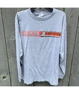 Cleveland Browns Long Sleeve Gray Shirt Men&#39;s XL CSA USA - $24.74