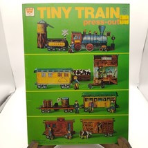 Vintage Tiny Train Press Out Book 1919by Whitman 1975, Paper Play Set Toy - $25.16