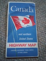 024 Vintage Canada Highway Map 1968 Northern United States - $111.65 MXN