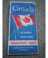 024 Vintage Canada Highway Map 1968 Northern United States - £4.70 GBP