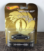 Hot Wheels Retro 007 Bond Casino Royale Aston Martin DBS Real Riders Silver  - £15.56 GBP