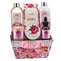 Peony Floral Spa Basket – 7-Piece Bath and Body Gift Set for Women with ... - $560.03 MXN