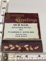 Rare Giant Feature Matchbook  Hub Mail Advertising Service, Inc. Boston,... - £19.61 GBP