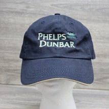 Phelps Dunbar Hat Mens One Size Navy Blue Strap Back Adjustable 100% Cotton - $18.69