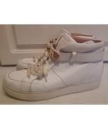 Coach Sneakers Womens Size 9.5 White Leather Richmond Hi Cut Hidden Heel - $24.74