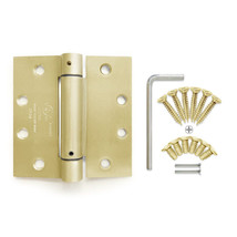 Grip Tight Tools SHIG45-B 4 1/2&quot; x 4 1/2&quot; Spring Loaded Hinges Commercial Brass - £20.40 GBP