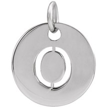 Precious Stars Unisex Sterling Silver Initial O Disc Pendant - £18.34 GBP