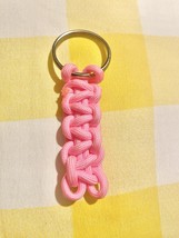 Straight Paracord Rope Keychain Key ring 3.5 Inch Pink - $151.14 MXN