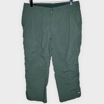 COLUMBIA Omni-Shield Olive Green Nylon Crop Pants Size 8 Outdoor Gorpcor... - £18.97 GBP