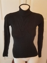 LYNN BY CYRUS WOMENS BLACK TURTLENECK SWEATER SIZE S - £13.41 GBP