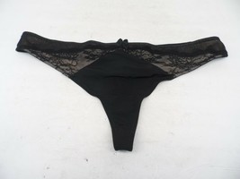 Adore Me Women&#39;s Lace Mesh Risque Thong 08048 Black Size 0X - £3.75 GBP