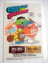 1987 M&amp;M&#39;s Color Ad &quot;Chocolate Fun For Everyone&quot; - £6.42 GBP