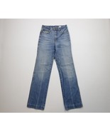 Vintage 90s Streetwear Womens Size 28 Faded Flared Denim Jeans Blue Cotton - $54.09 CAD