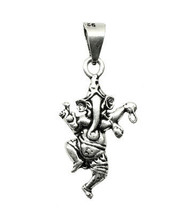 925 Argento Sterling Religioso Ciondolo Lord Ganesha Goffrato God - £21.66 GBP