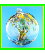 Hanging Glass Ball 4&quot; Diameter Purple, Yellow &amp; Green Tree Witch Ball (1... - $26.39 CAD