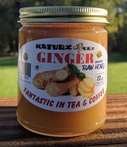 RAW HONEY with GINGER 12oz / 340g 100% PURE UNFILTERED USA HONEY - £14.98 GBP