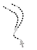 Gothic Bead Cross Necklace, Cross Choker, Layered New - $51.49