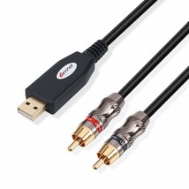 USB to RCA Audio Cable USB to Dual RCA Output Cord USB 2.0 to 2 Phono Connector  - £45.79 GBP