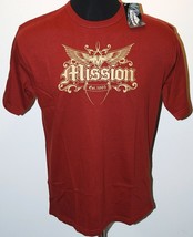 Mission Hockey Winger Graphic Logo Short Sleeve T-Shirt Brick Red various sizes - £15.17 GBP
