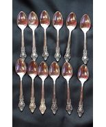 12 Antique Russian Silver-plate ornate crown and shell motif early 20th ... - $189.95