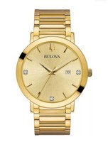 Bulova Futoro Diamond Dress Watch 42mm Gold-Tone Stainless Steel Case, - $297.00