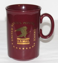 Vintage Gold USPS Eagle Logo Maroon Coffee Cup - £15.95 GBP