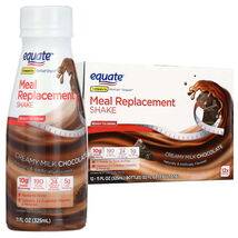 Equate Meal Replacement Shake, Creamy Milk Chocolate, 11 fl oz, 12 Ct - $9.99