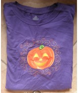 shirt halloween purple orange pumpkin nwt size girls large (12-14)lower ... - £7.03 GBP