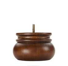 Wood Furniture Bun Feet 3 Inch Tall Dark Brown- Set of 4 - $44.71 CAD