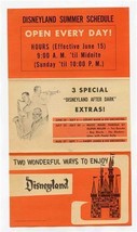 Disneyland Summer Schedule Brochure 1963 Personalized Tours Ticket Books  - £68.83 GBP