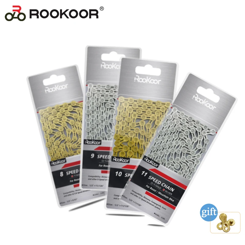 Sporting Rookoor 6 7 8 9 10 11 Speed Bicycle Chain Titanium Plated Gold TI-Gold  - £37.56 GBP