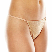 Ambrielle Lace G-String Panty Size Medium (6) Pecan Praline 1 Pair NEW - £9.22 GBP