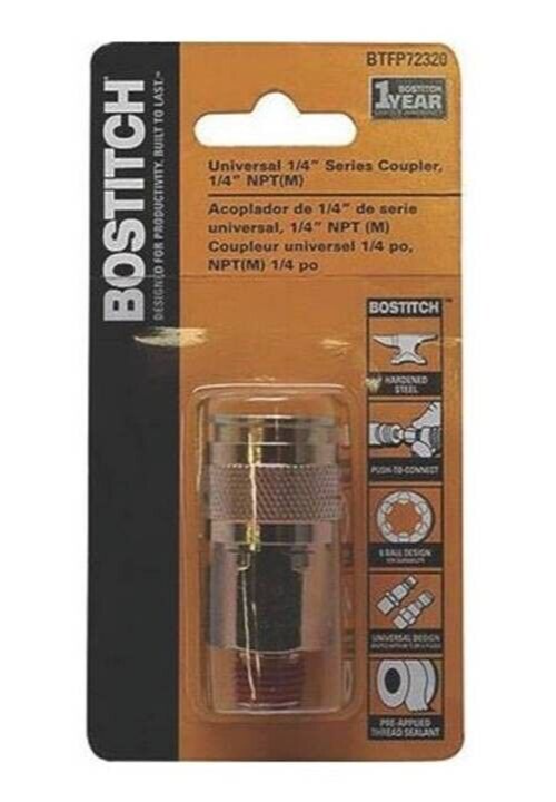 Bostitch BTFP72320 Push To Connect Hose Coupler, 1/4&quot; - $12.18