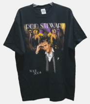 Rod Stewart Tour 2004 Maggie May Great American Songbook Vintage Black T-Shirt L - $23.27