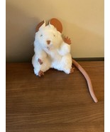 Folkmanis 7&quot; White Mouse Rat Hand Puppet Plush Folktails Long Tail Prete... - $17.44 CAD