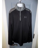 Under Armour Heat Gear Loose 1/4 Zip Pullover Black/Gray Size M Youth EUC - $33.34 CAD