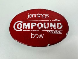 Vintage 1980s Jennings Compound Bow Belt Buckle Archery Bowhunting 3&quot; - £12.44 GBP
