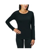 Seg&#39;ments Womens Top Black Merino Wool Long Sleeves Breathable Soft - $827.96 MXN