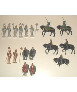British, England metal toy soldiers Crusades Middle Ages knights 1950s-1... - $60.00
