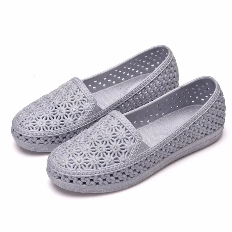 Hollow Out Flats Women Shoes Slip on Casual Nurse Shoes Summer Loafers Female Sa - £16.53 GBP