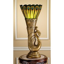 Peacock Sculpture Table Lamp Statue Wing Art Deco Contemporary Mom Wife Dad Gift - £183.80 GBP