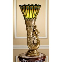 Peacock Sculpture Table Lamp Statue Wing Art Deco Contemporary Mom Wife Dad Gift - £181.72 GBP