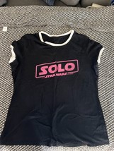 Disney SOLO: A Star Wars Story Black with White and P Graphic T-Shirt - XL - $14.24