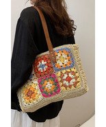 Beige Floral Crochet Large Square Tote Bag - €25,35 EUR Beige Floral Crochet Large Square Tote Bag - €25,35 EUR