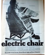 Electric Chair Electric Light  Power Companies Print Magazine Advertisem... - $245.88 MXN